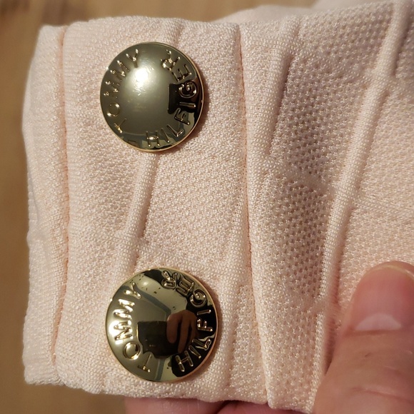 TOMMY HILFIGER CLASSIC SHEATH DRESS BLUSH PINK WITH GOLD BUTTONS SZ 6 - Picture 7 of 15
